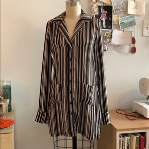 Free People 60s Style Striped Dress